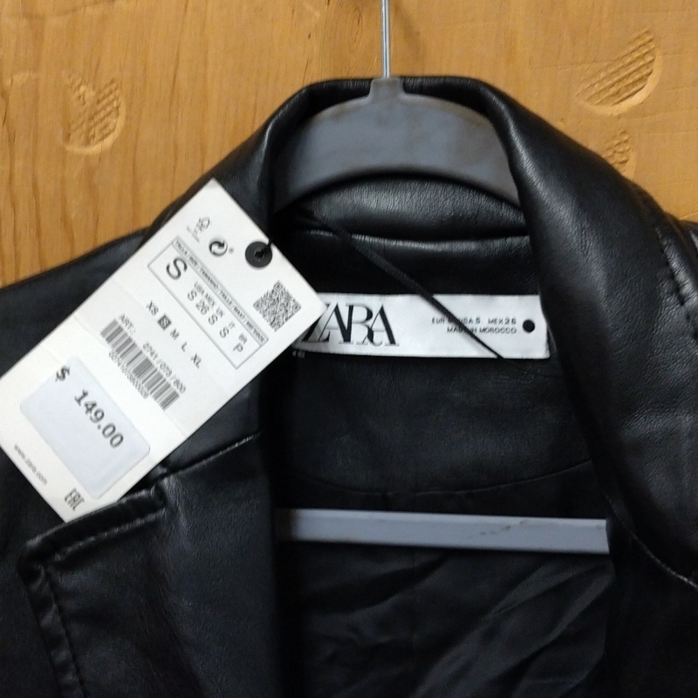 Zara Faux Leather Trench Coat